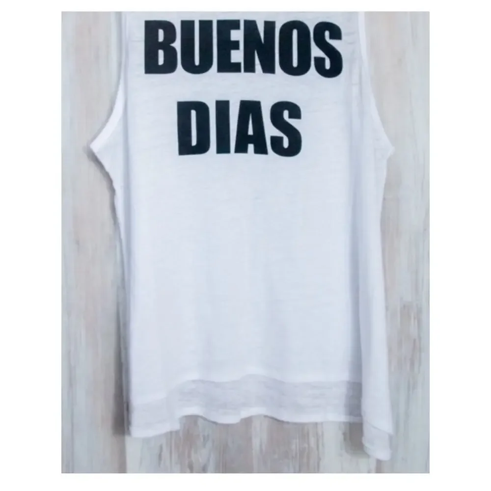 Vintage Chaser White Muscle Tee with Black 